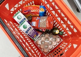 Imagen de archivo de un carrito de la compra en Valladolid.