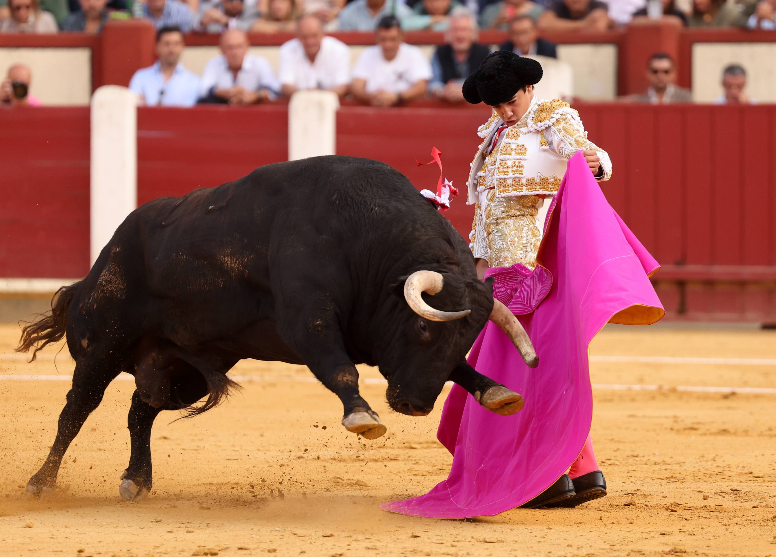 La corrida de toros de la feria de la Virgen de San Lorenzo, en imágenes