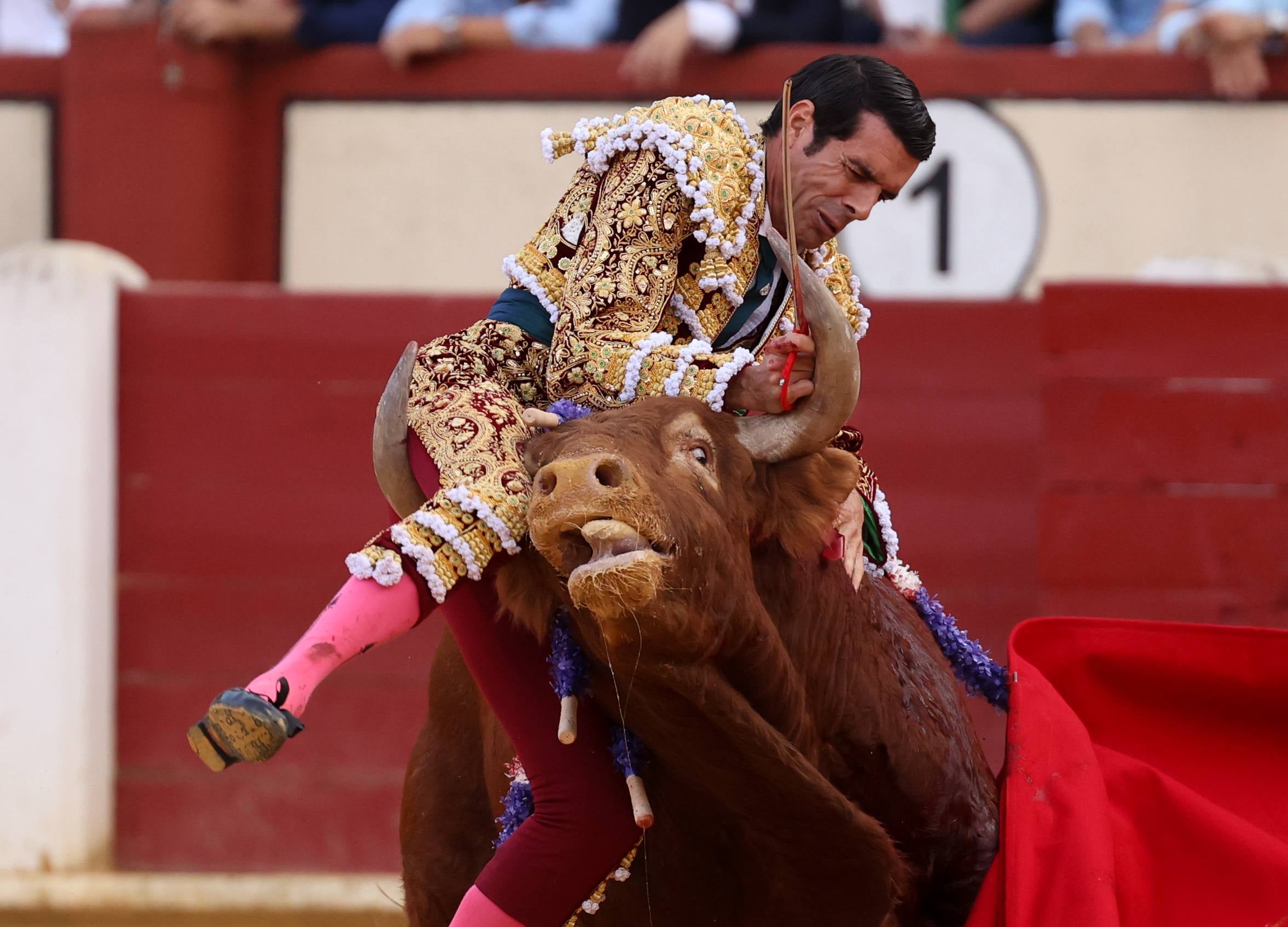 La corrida de toros de la feria de la Virgen de San Lorenzo, en imágenes