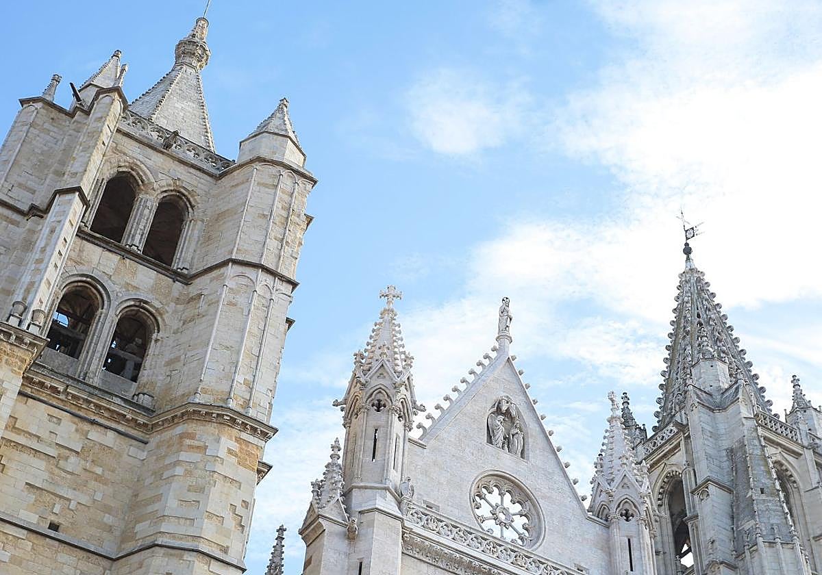 Detalles de la Catedral de León.