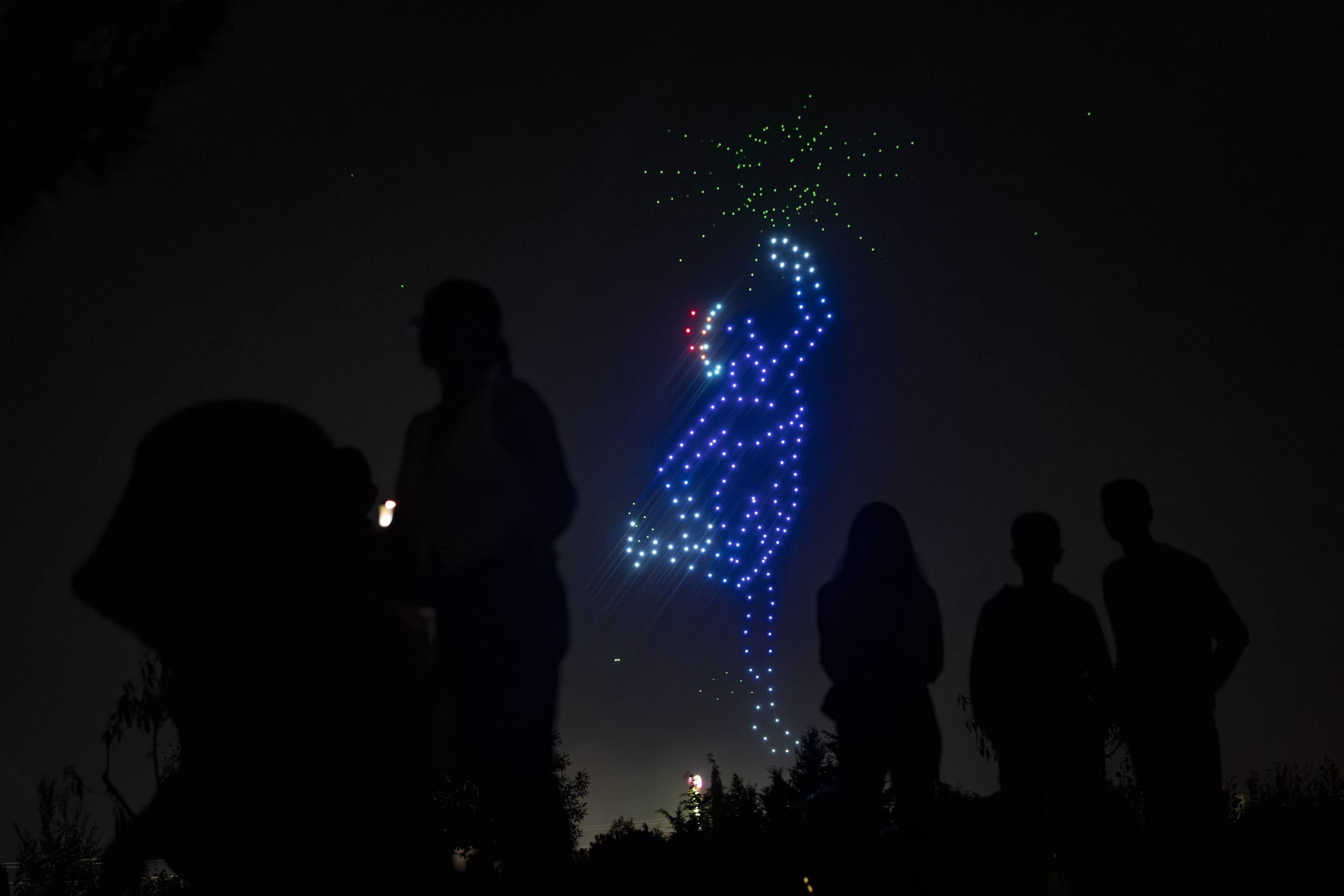 El espectáculo de drones de Valladolid, en imágenes