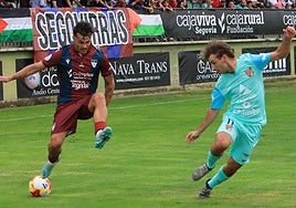 Iker Pérez, durante el partido del pasado domingo en La Albuera.