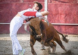 Uno de los cortes ejecutados en el festejo de Vallelado.