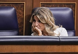Yolanda Díaz, en el Congreso de los Diputados.