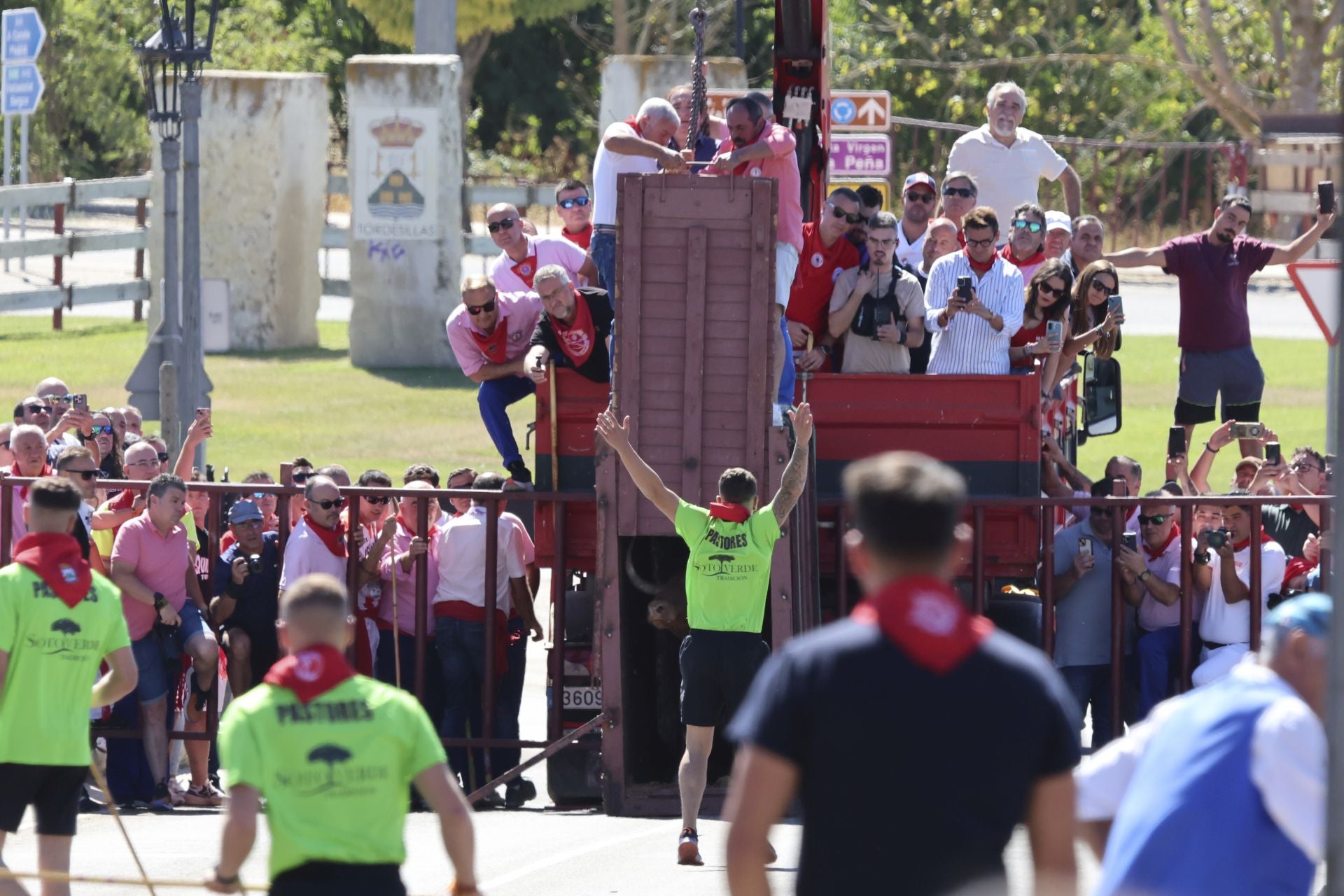 Las imponentes imágenes del toro de cajón en Tordesillas