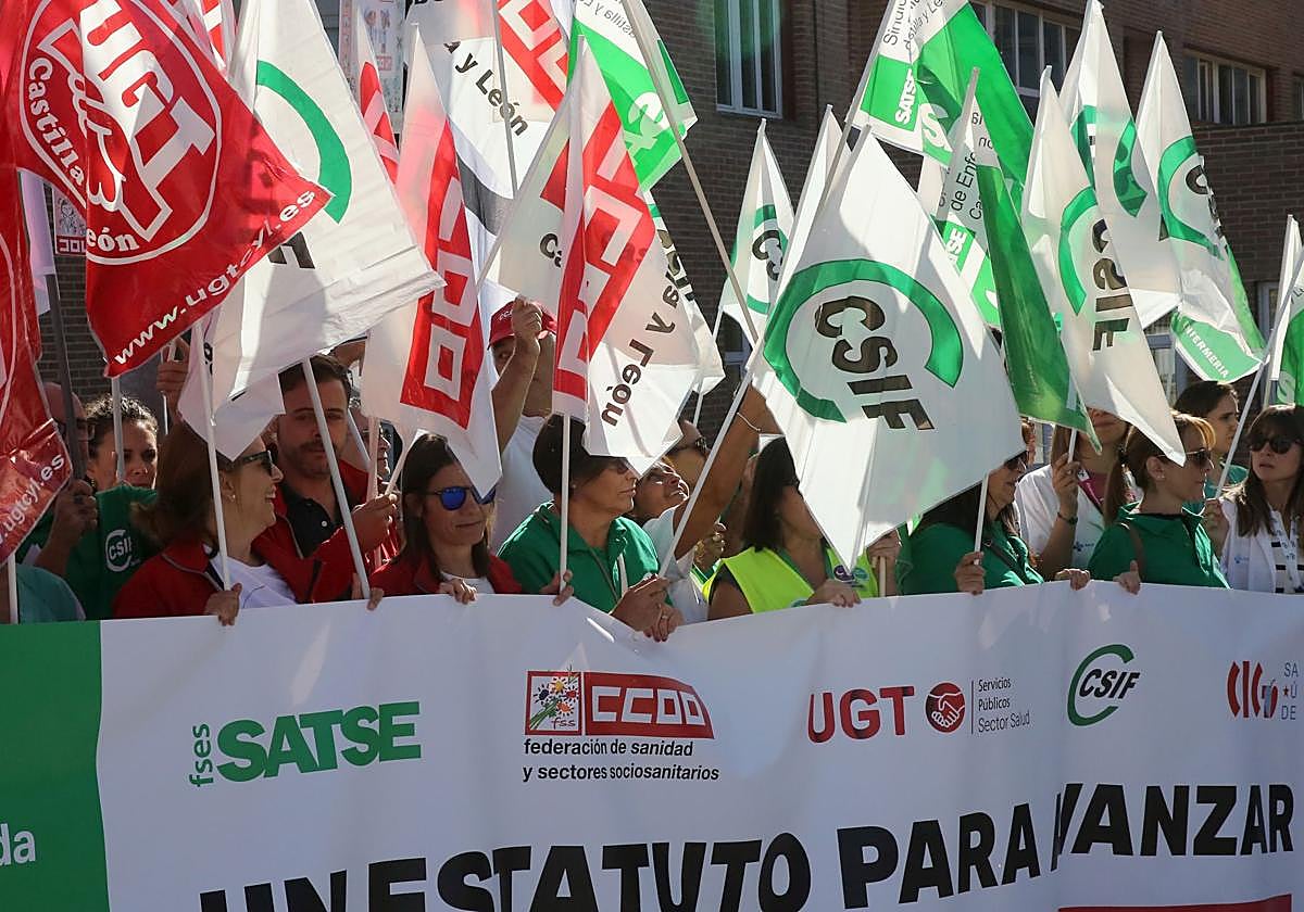 Un momento de la protesta.