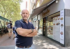Luis Sánchez, copropietario de la cafetería Enpasbe del Paseo de Zorrilla, sufrió un intento de esta estafa este invierno.
