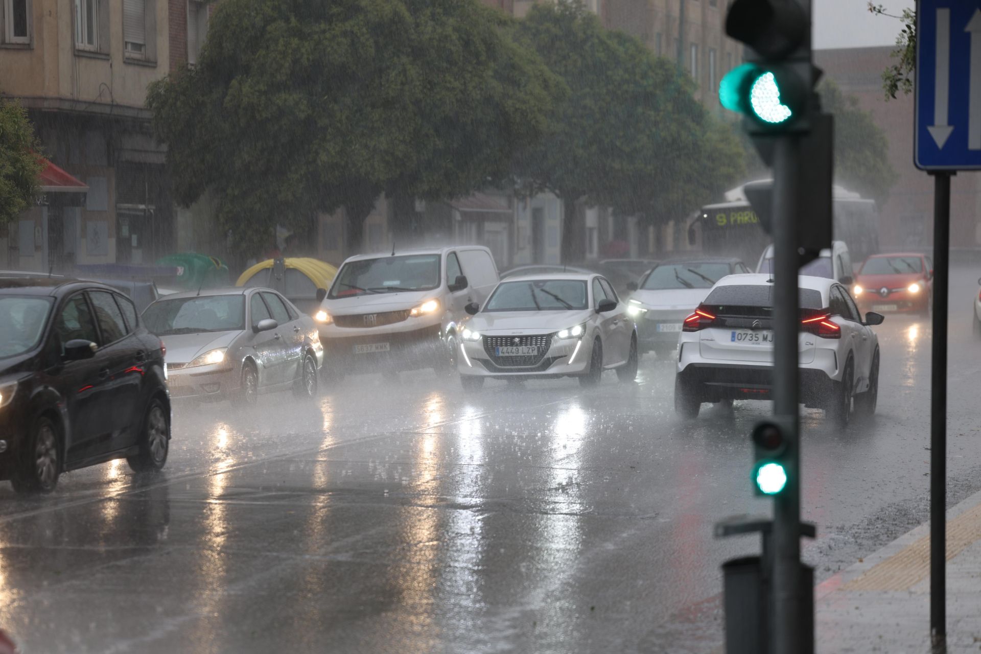 Las imágenes de la espectacular tromba de agua en Valladolid