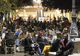 Ambiente en las terrazas de la plaza de Cantarranas en una imagen de archivo.