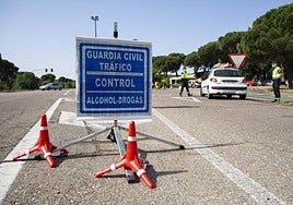 Control de seguridad vial en el pinar vallisoletano.