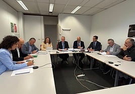 Reunión del Consejo Agrario con representantes europeos en Bruselas.
