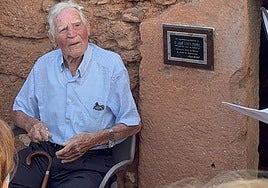 José Lucía Pérez 'Pepe', durante el homenaje.