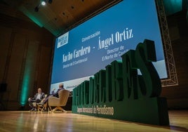 Conversación entre Nacho Cardero y Ángel Ortiz durante la pasada edición del encuentro.