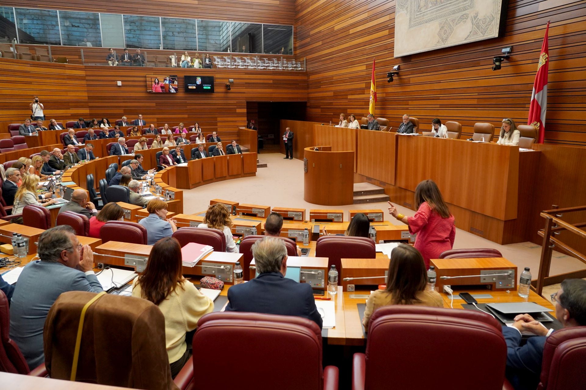 Patricia Gómez Urbán, durante su intervención en el turno de preguntas orales al presidente de la Junta, Alfonso Fernández Mañueco.