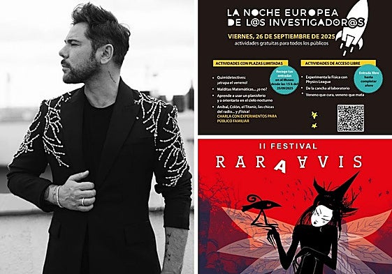 Ciencia e investigación, literatura 'Rara Avis' y un concierto de Miguel Poveda para este fin de semana