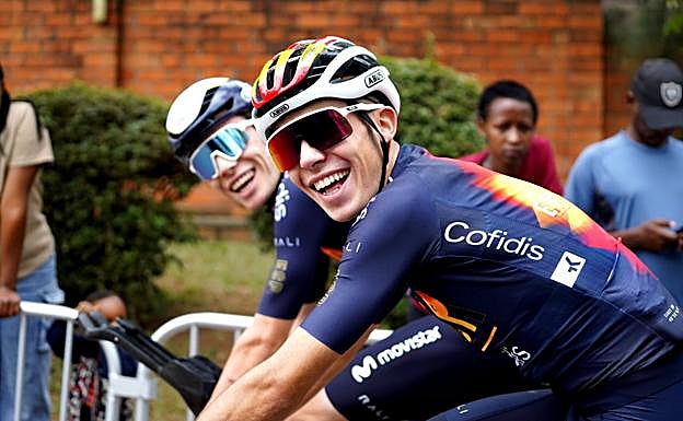 Iván Romeo, clentando antes de iniciar la prueba.