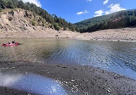 El embalse, tras el vaciado.