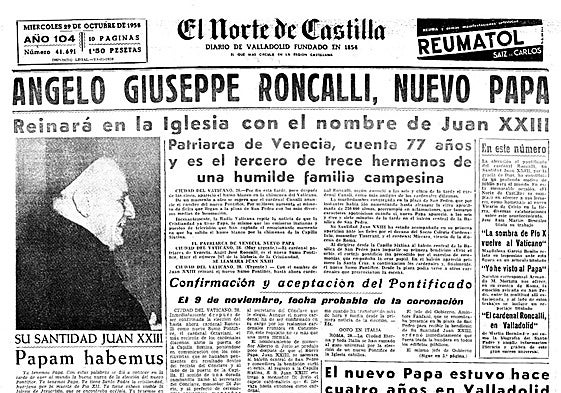 Angelo Giuseppe Roncalli, nuevo Papa