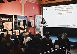 La presidenta de la Diputación, durante la celebración de los 25 años de ADRI Cerrato.