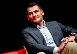 Iker Casillas, durante su participación en el Auditorio de León.
