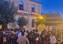 Ismael Simón, durante el pregón de las fiestas patronales de Aguilar de Campos