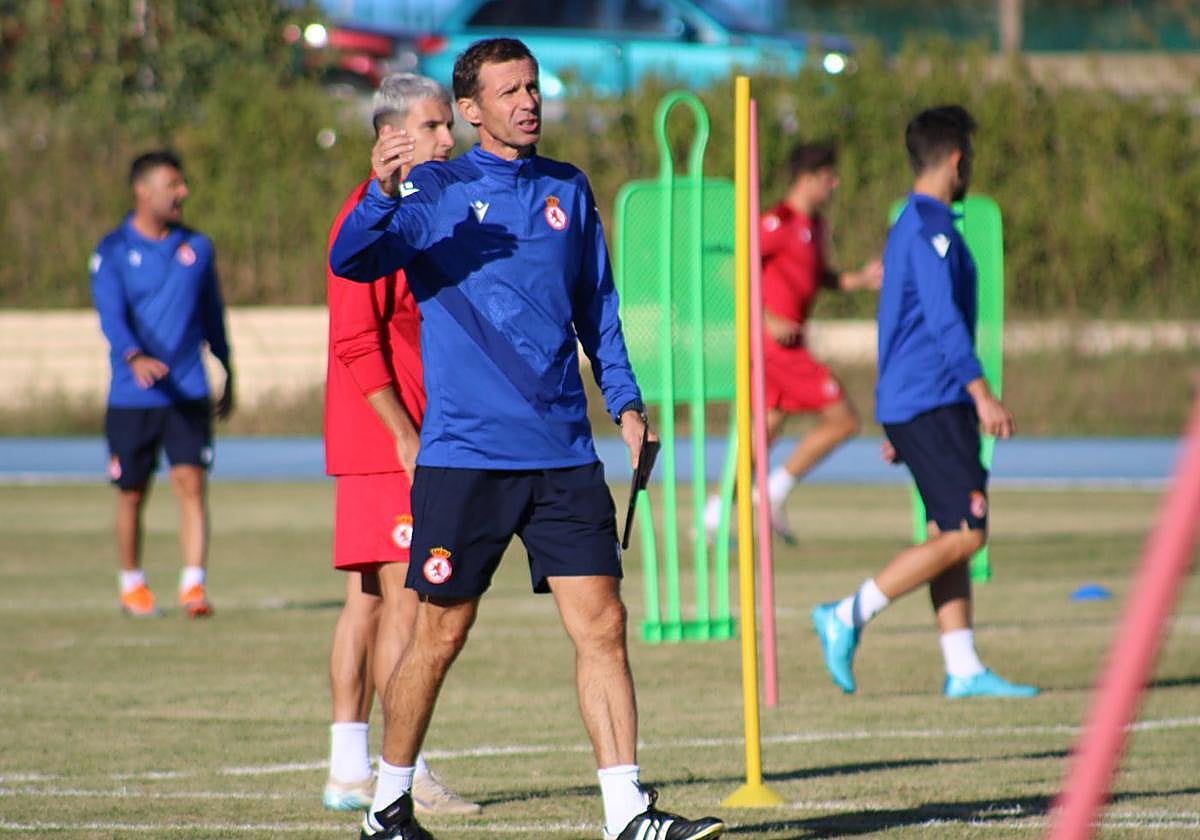 Ziganda, durante el entrenamiento del pasado viernes en León.