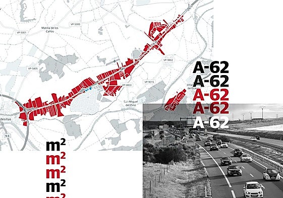 La autovía A-62, en el entorno de Hyslabor, Copaboca y El Montico, el más complejo de este proyecto.