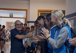 Fernando Campo durante el homenaje que le hicieron sus alumnos