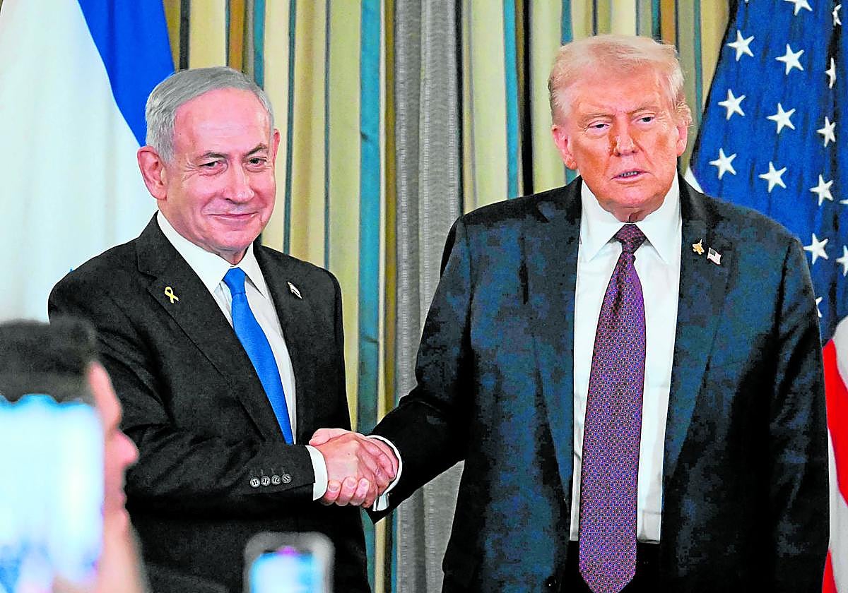 Benjamin Netanyahu y Donald Trump, en el encuentro que mantuvieron el pasado lunes en la Casa Blanca.