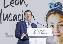 Alfonso Fernández Mañueco, este martes en Segovia.