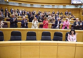 Ana Redondo, ayer en el Senado.