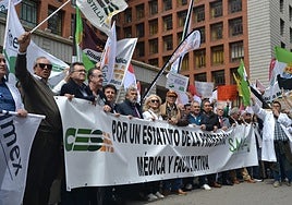 Una de las protestas que han llevado a cabo los médicos.