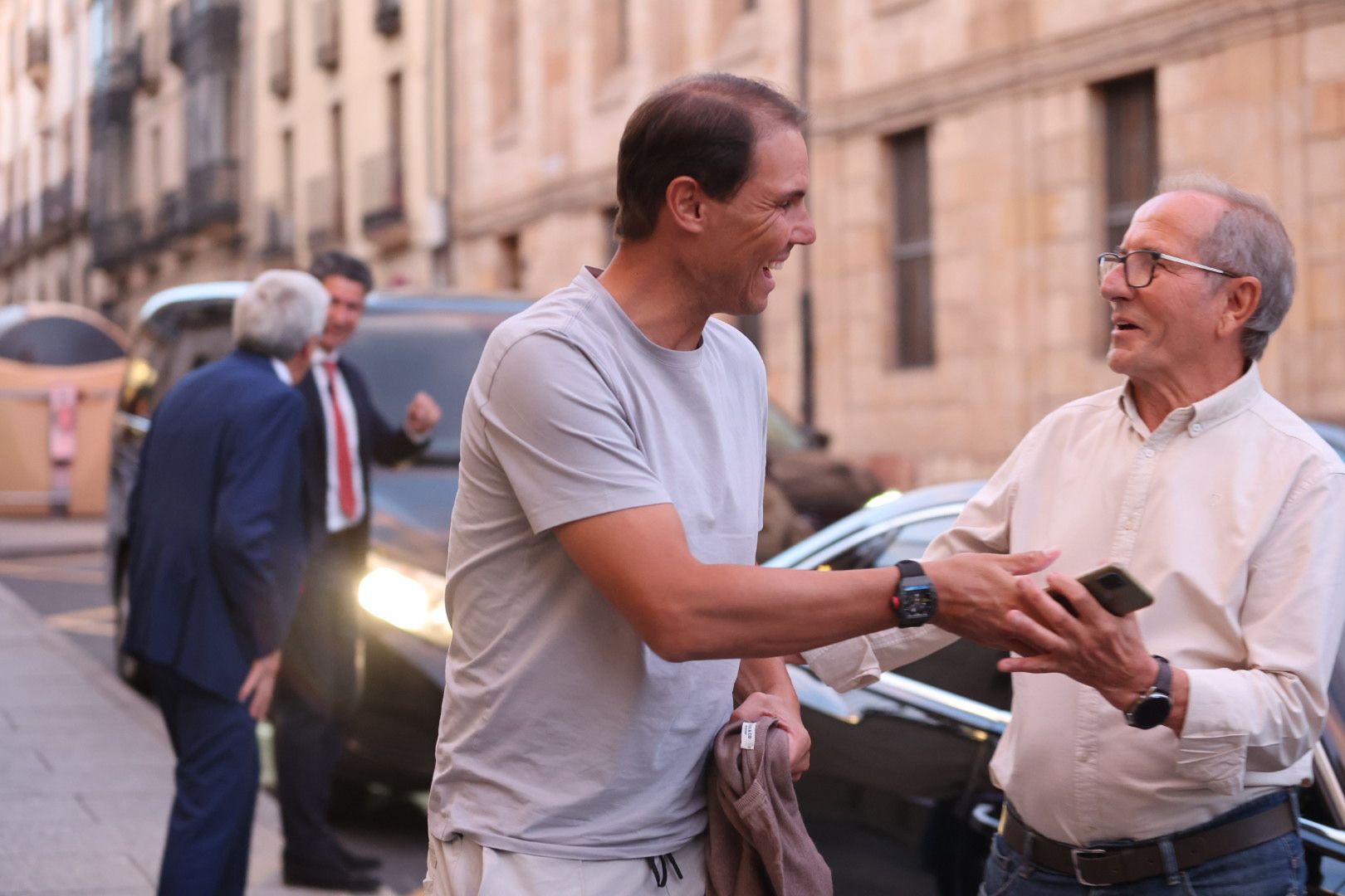 La llegada de Rafa Nadal a Salamanca, en imágenes