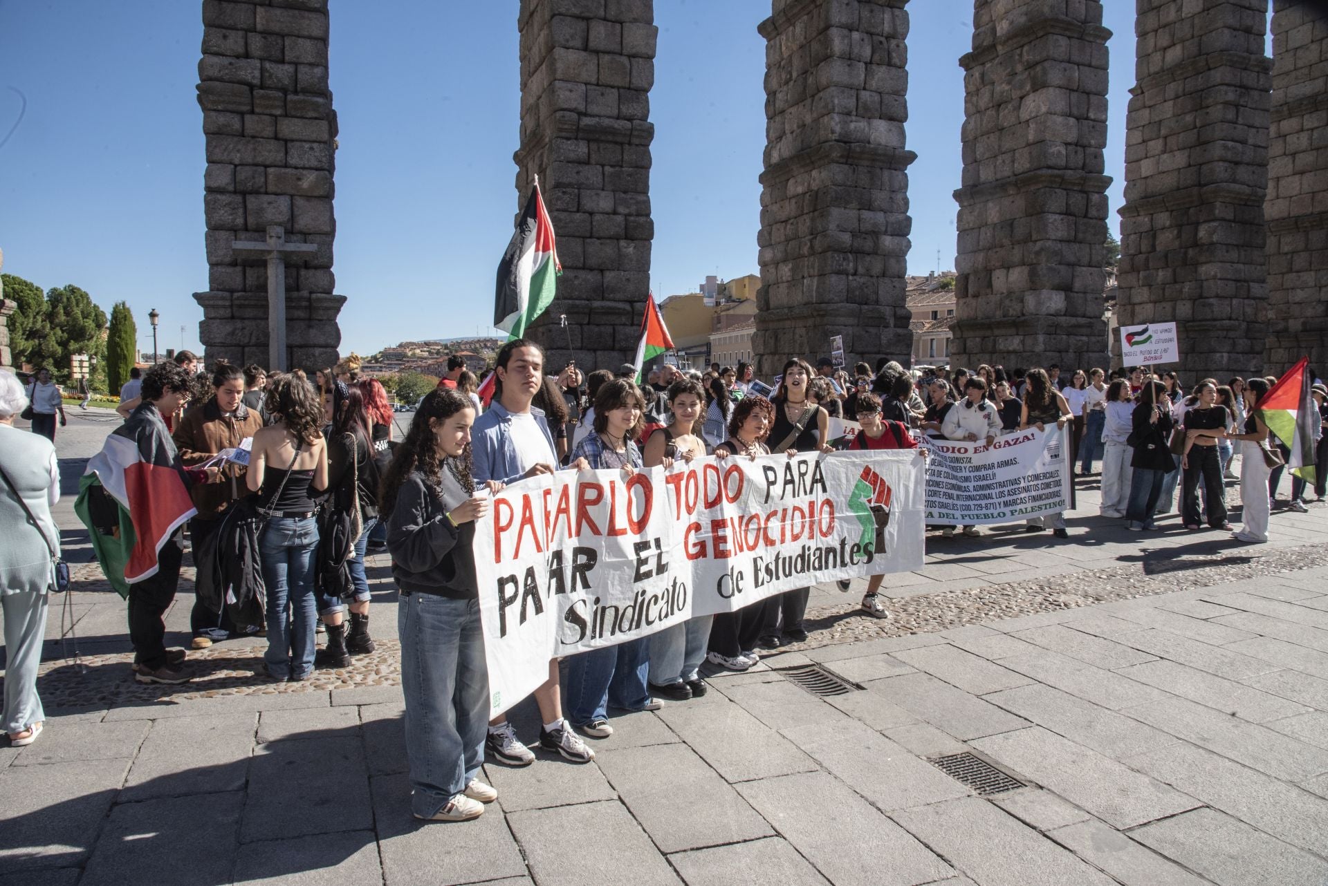 Las manifestaciones en Segovia por Gaza, en imágenes