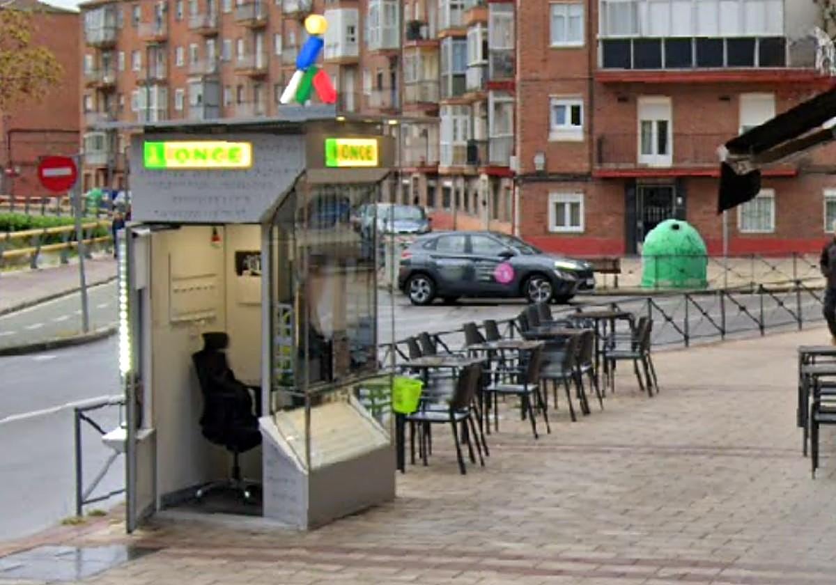 Punto de venta de la ONCE en Valladolid, en imagen de archivo.