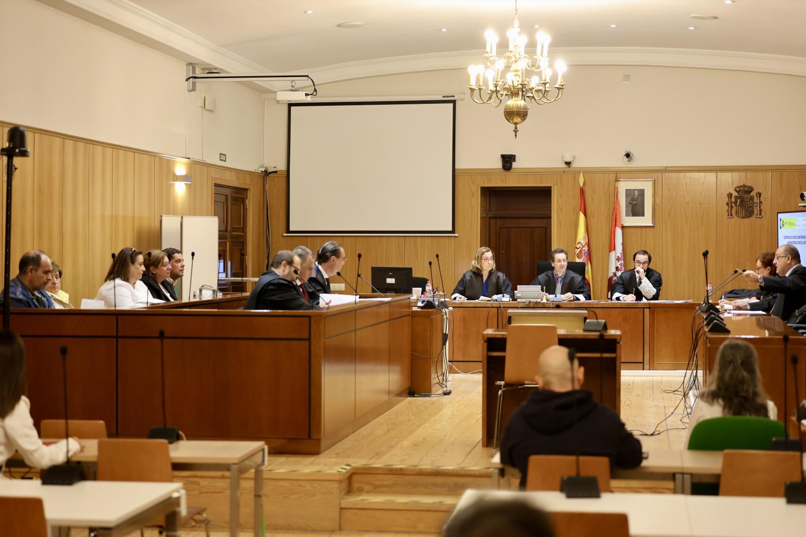 El banquillo de los acusados, en la sesión del pasado jueves.