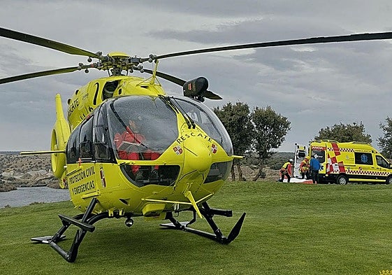 Un helicóptero de la Junta, en una imagen de archivo.