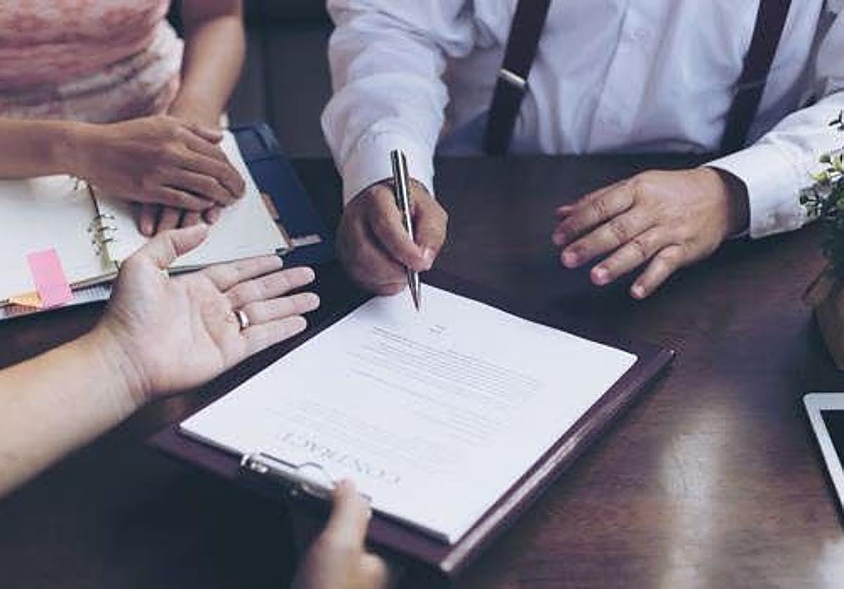 Imagen de archivo de una notaría.