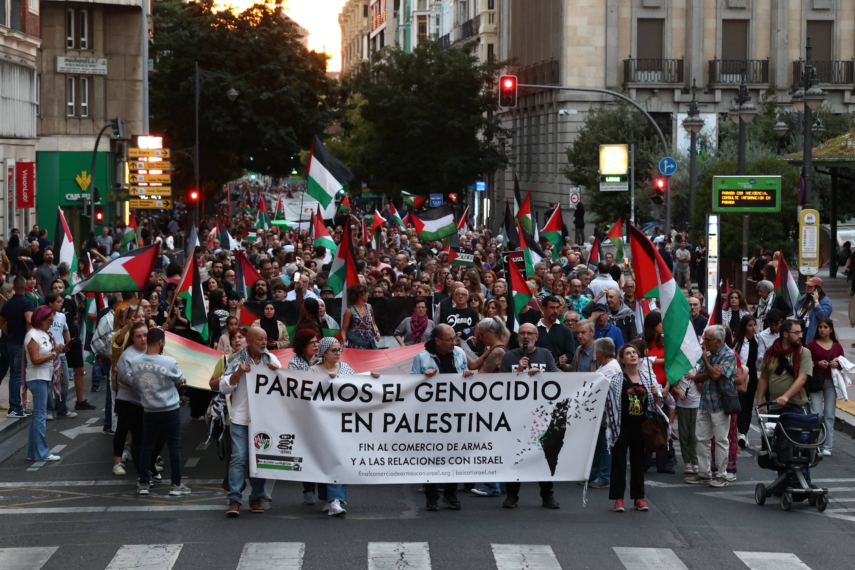 Las imágenes del manifestación propalestina en Valladolid