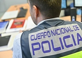 Un agente del Cuerpo Nacional de Policía de Valladolid.