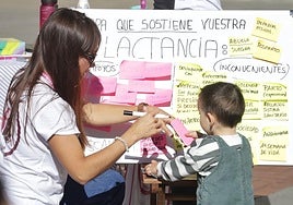 Uno de los carteles colaborativos sobre apoyos e inconvenientes que encuentran las madres que quieren dar el pecho a sus bebés.