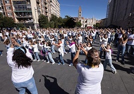 Un momento de la actuación, en el entorno de Portugalete, en Valladolid.