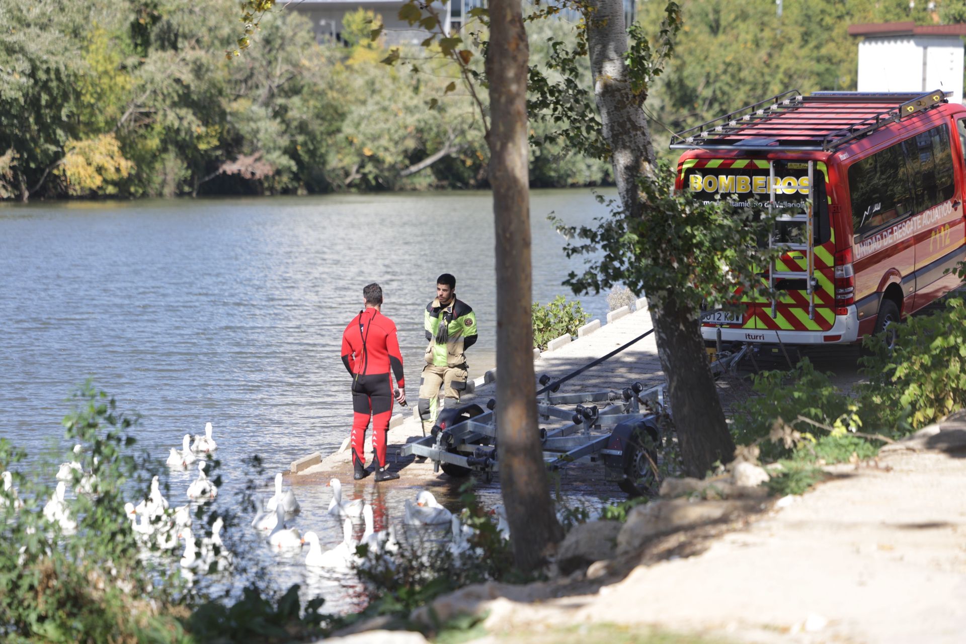 Las imágenes del dispositivo de búsqueda en el Pisuerga