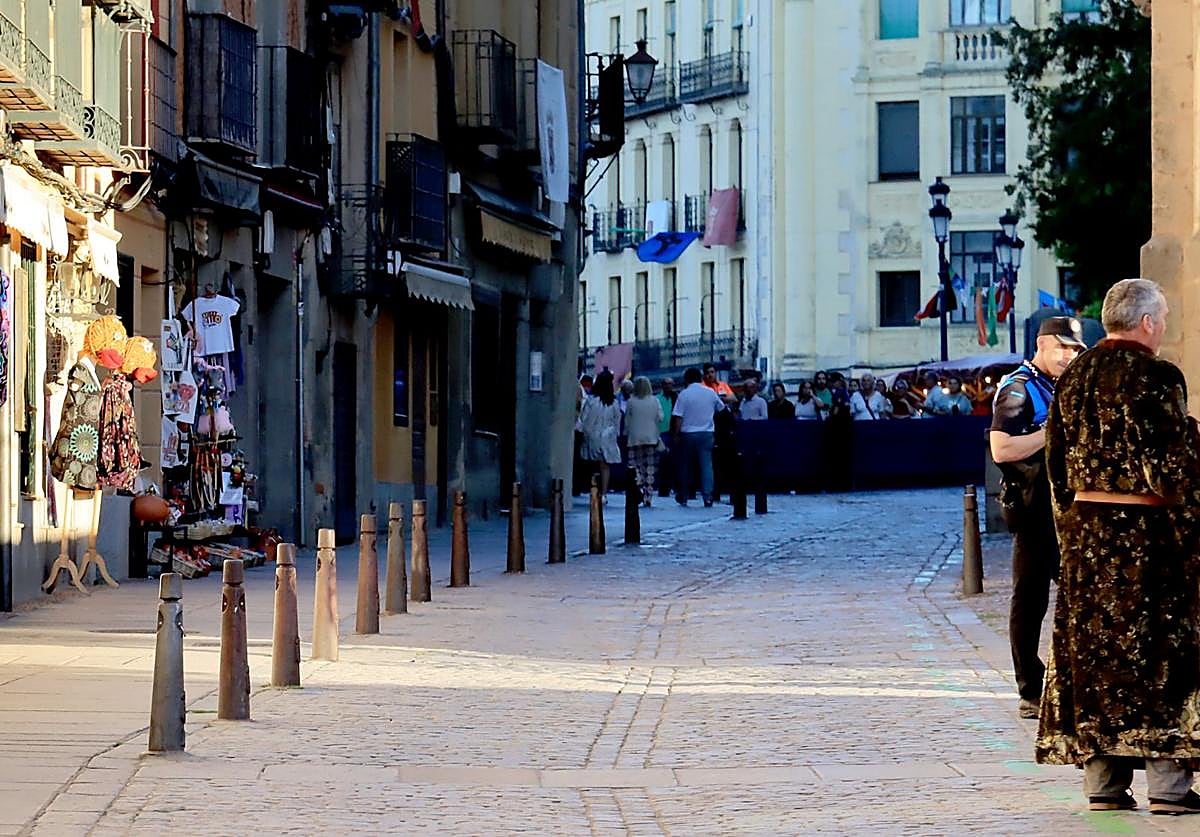 La calle Marqués del Arco, vacía durante la recreación histórica en la Catedral.