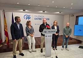 Comparecencia de los dirigentes del PP palentino.