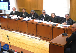 Ricardo González, ex director de Energía y Minas entre 2017 y 2019, durante el turno de preguntas de la Fiscalía.