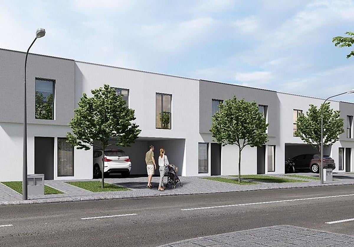 Diseño de las nuevas viviendas proyectadas en Villamuriel.