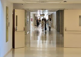 Uno de los pasillos del Hospital Univeristario Río Hortega.