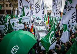 Manifestación de funcionarios anterior.