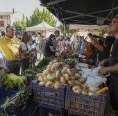 Feria de la cebolla de Palenzuela en la edición de 2023.
